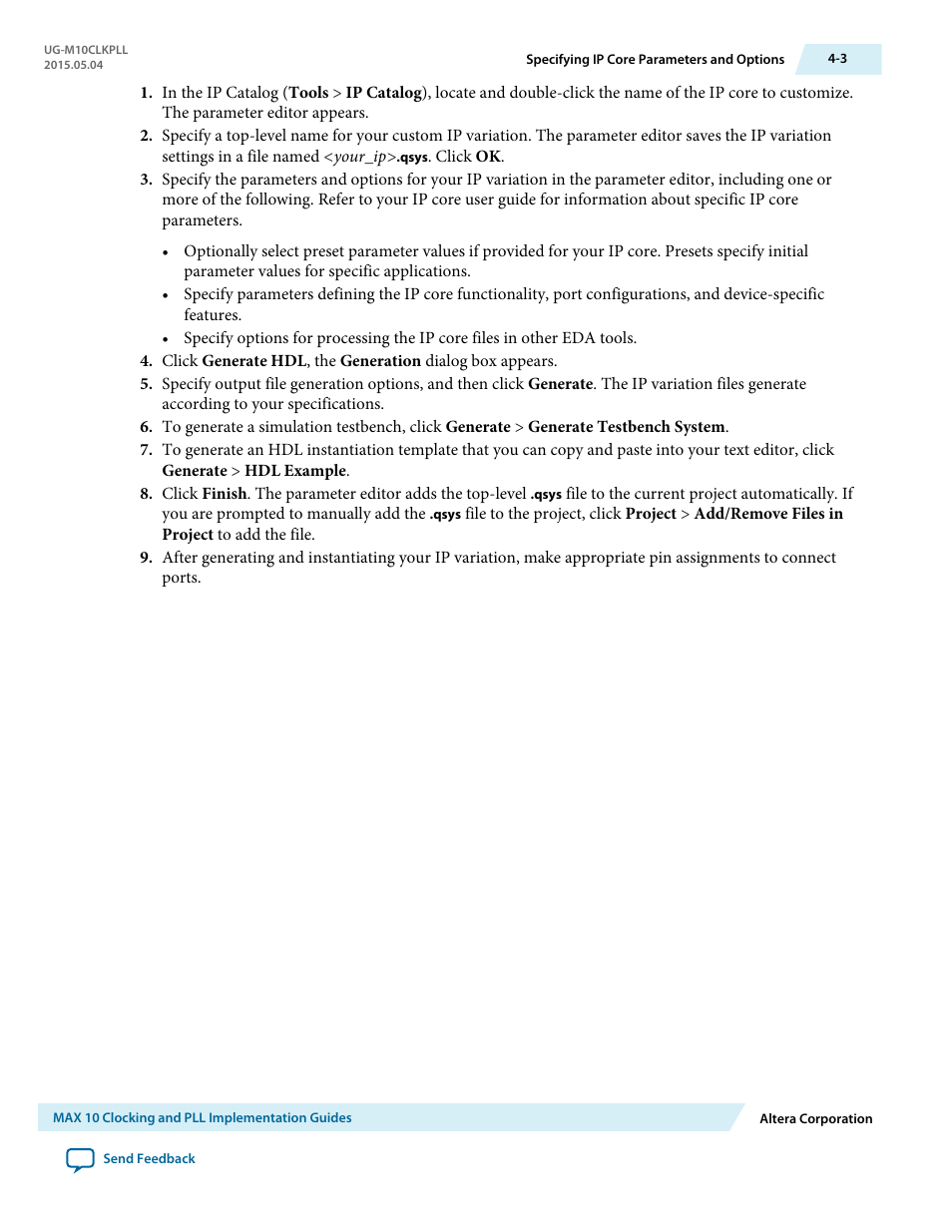 Altera MAX 10 Clocking and PLL User Manual | Page 41 / 86