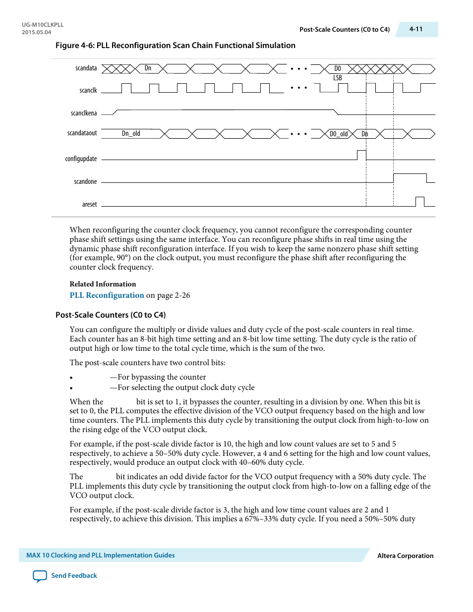 Post-scale counters (c0 to c4) | Altera MAX 10 Clocking and PLL User Manual | Page 49 / 86