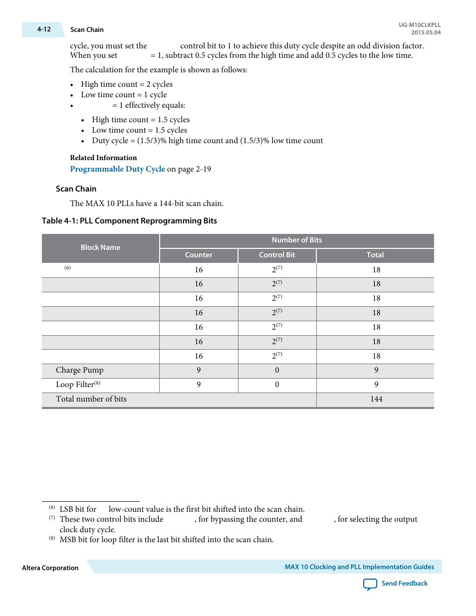 Scan chain | Altera MAX 10 Clocking and PLL User Manual | Page 50 / 86