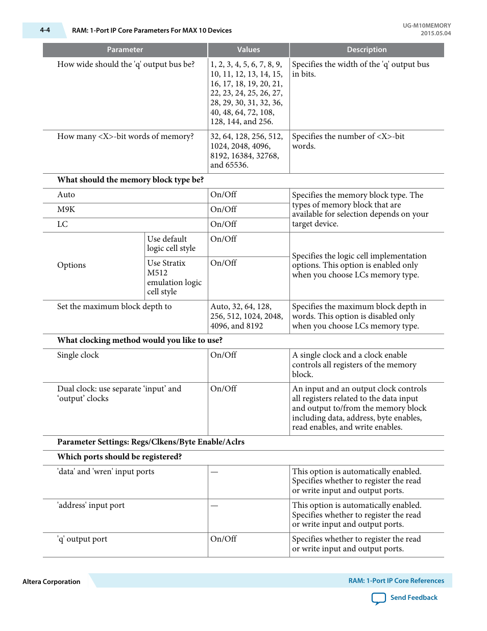 Altera MAX 10 Embedded Memory User Manual | Page 26 / 71