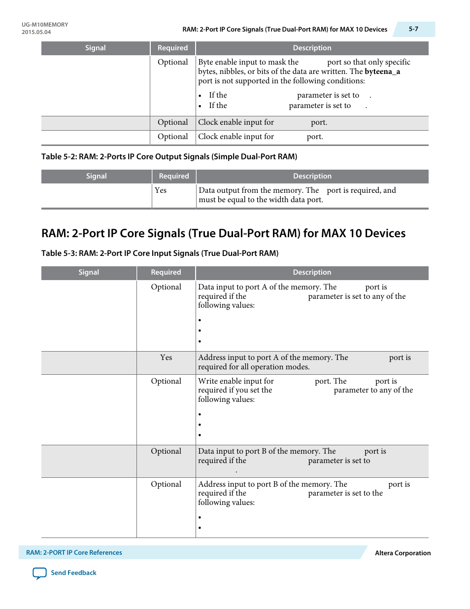 Altera MAX 10 Embedded Memory User Manual | Page 35 / 71