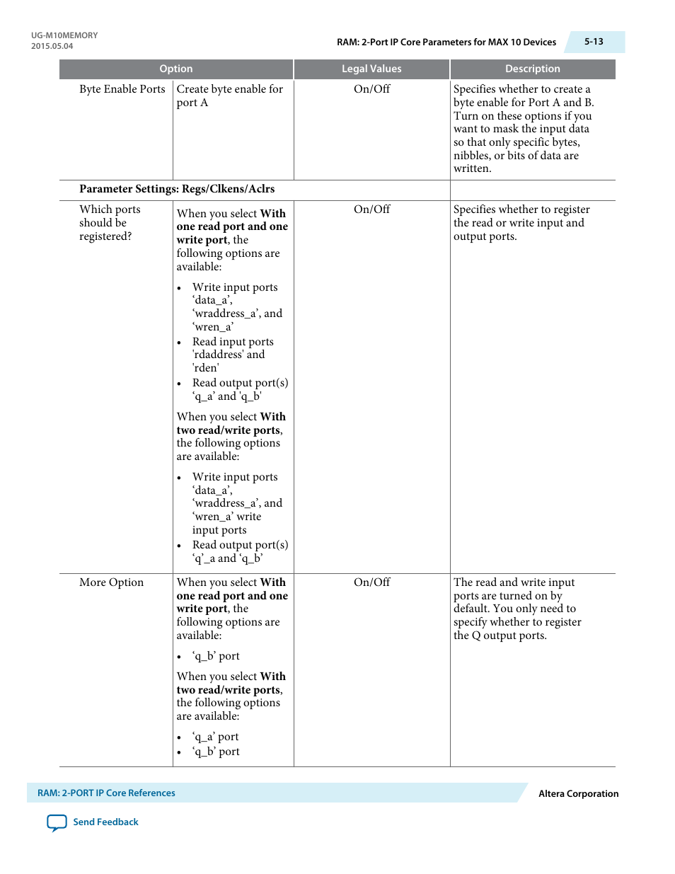 Altera MAX 10 Embedded Memory User Manual | Page 41 / 71