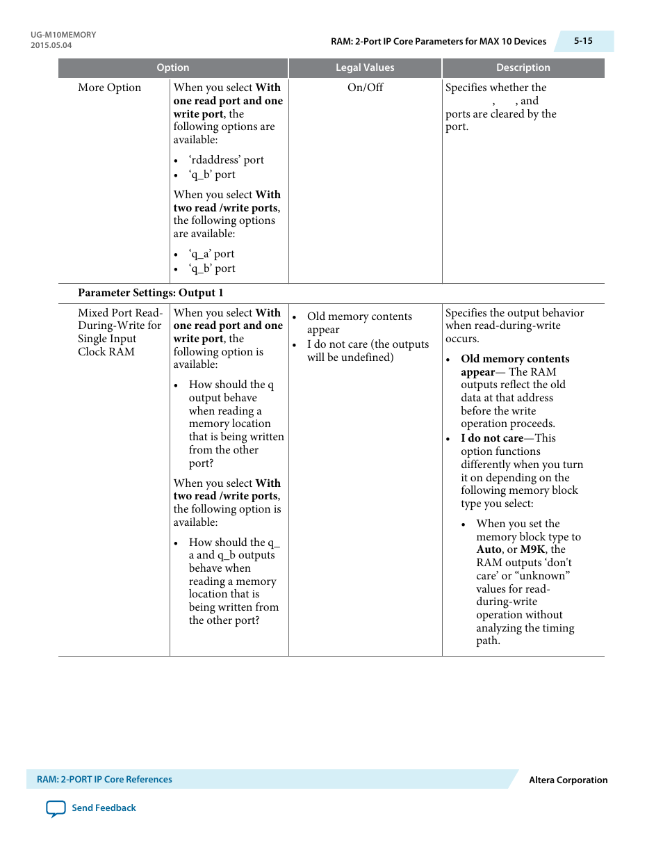 Altera MAX 10 Embedded Memory User Manual | Page 43 / 71