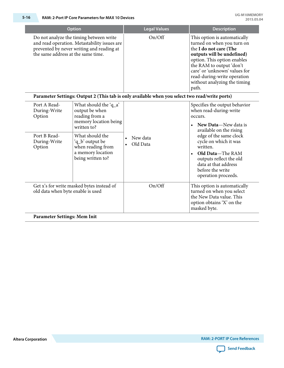 Altera MAX 10 Embedded Memory User Manual | Page 44 / 71
