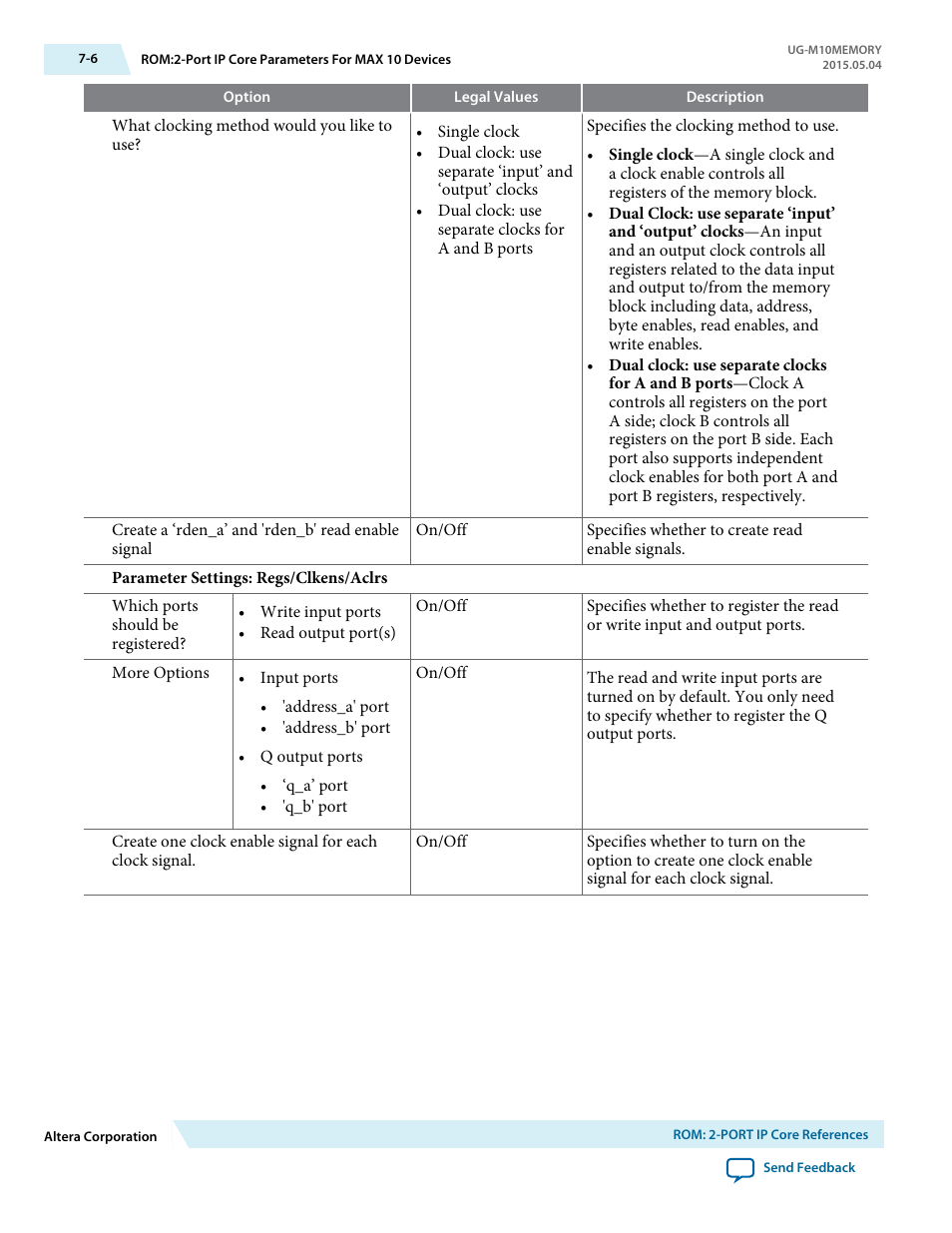 Altera MAX 10 Embedded Memory User Manual | Page 57 / 71