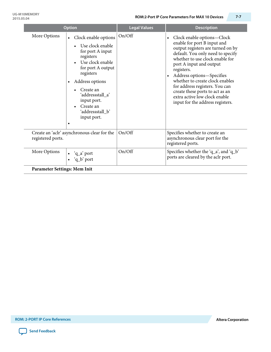 Altera MAX 10 Embedded Memory User Manual | Page 58 / 71