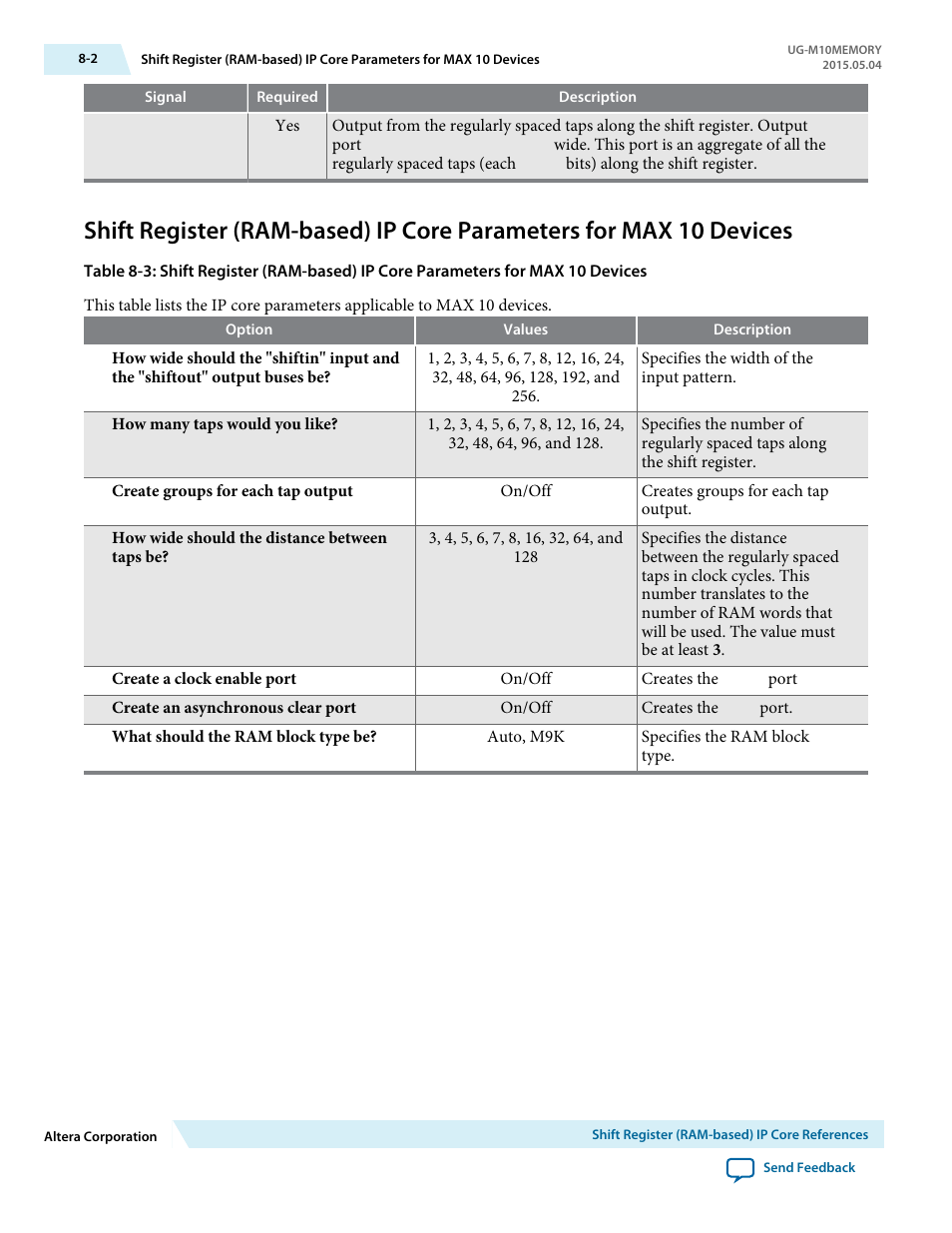 Altera MAX 10 Embedded Memory User Manual | Page 61 / 71