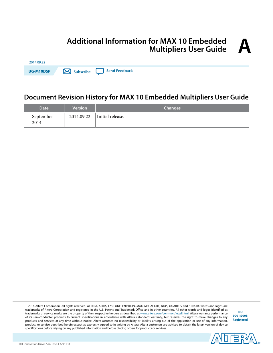 Altera MAX 10 Embedded Multipliers User Manual | Page 37 / 37