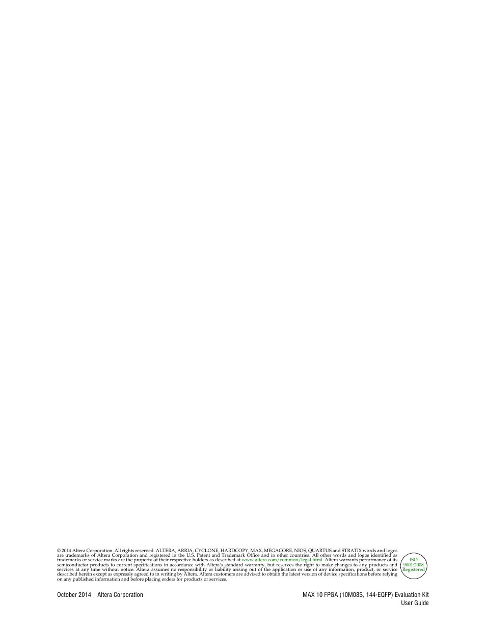 Altera MAX 10 FPGA User Manual | Page 2 / 26