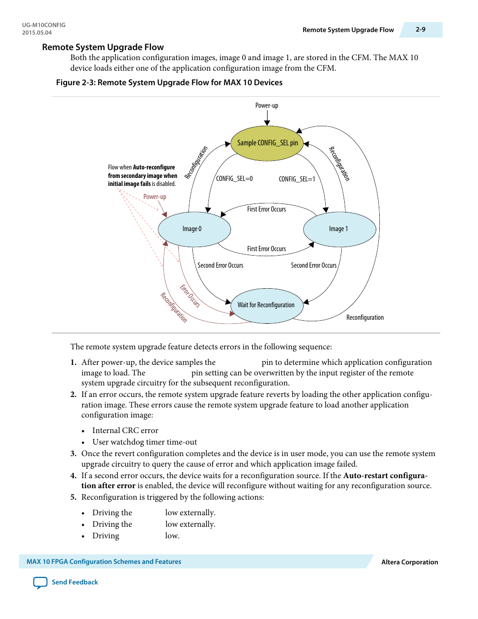 Remote system upgrade flow | Altera MAX 10 FPGA User Manual | Page 13 / 56