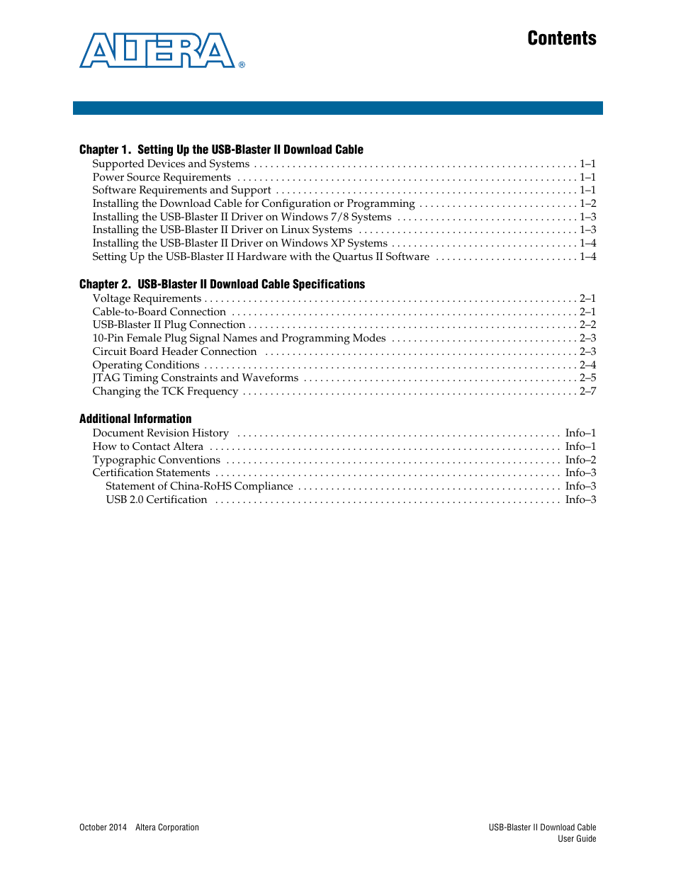 Altera USB-Blaster II User Manual | Page 3 / 22