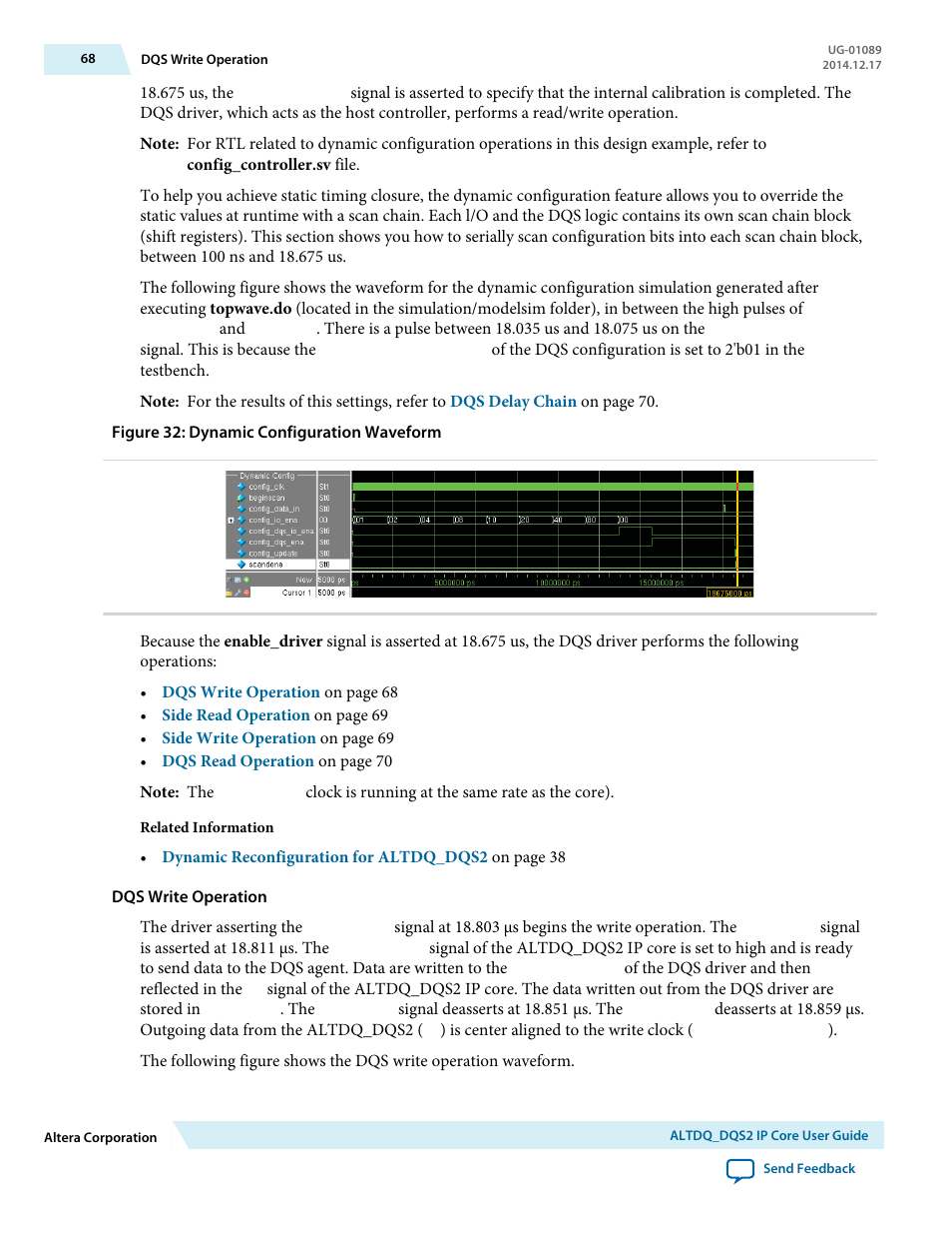 Dqs write operation | Altera ALTDQ_DQS2 User Manual | Page 68 / 100