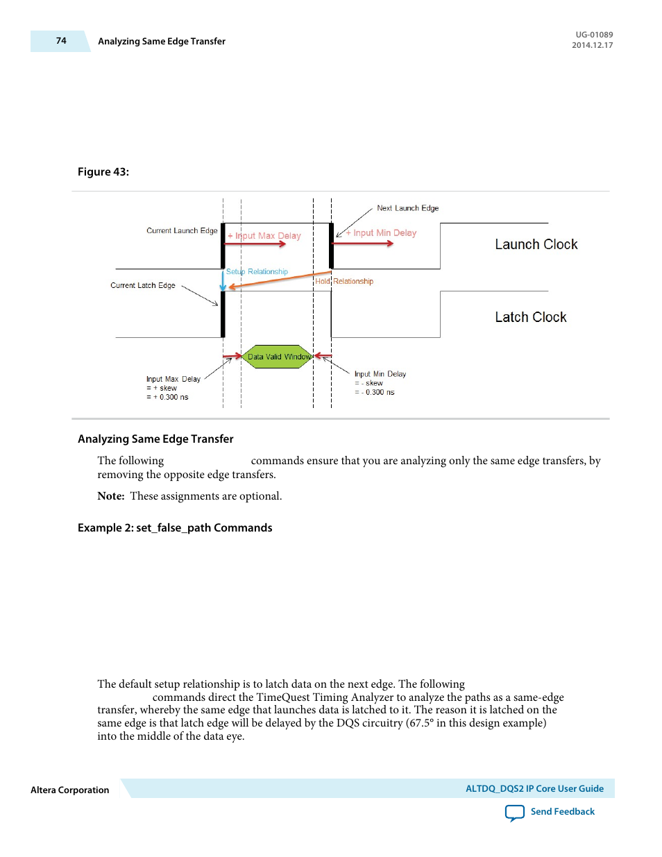 Analyzing same edge transfer | Altera ALTDQ_DQS2 User Manual | Page 74 / 100