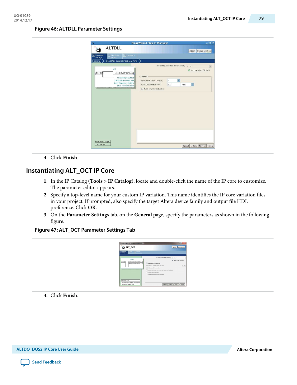 Instantiating alt_oct ip core | Altera ALTDQ_DQS2 User Manual | Page 79 / 100