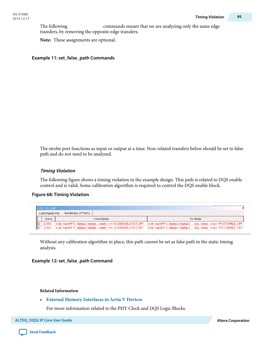 Timing violation | Altera ALTDQ_DQS2 User Manual | Page 95 / 100
