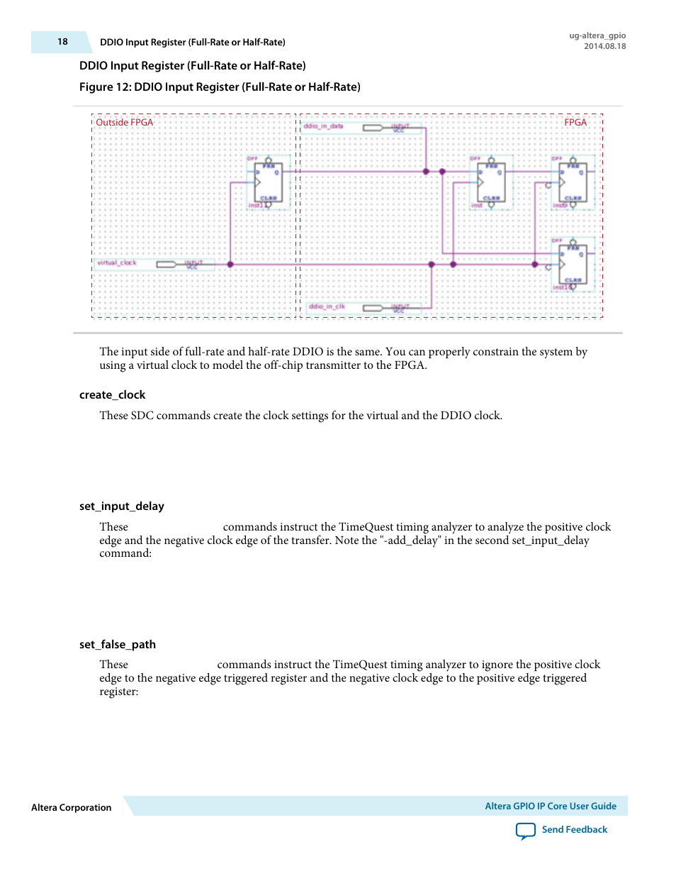 Ddio input register (full-rate or half-rate) | Altera GPIO User Manual | Page 18 / 22