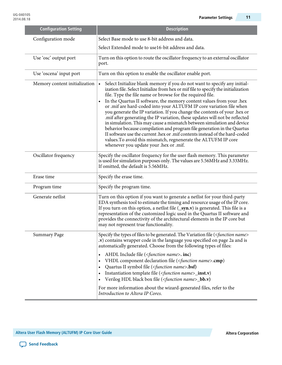 Altera User Flash Memory User Manual | Page 11 / 33