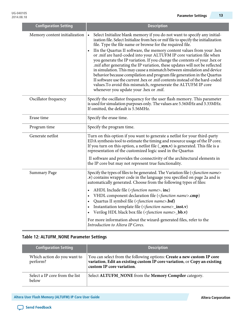 Altera User Flash Memory User Manual | Page 13 / 33