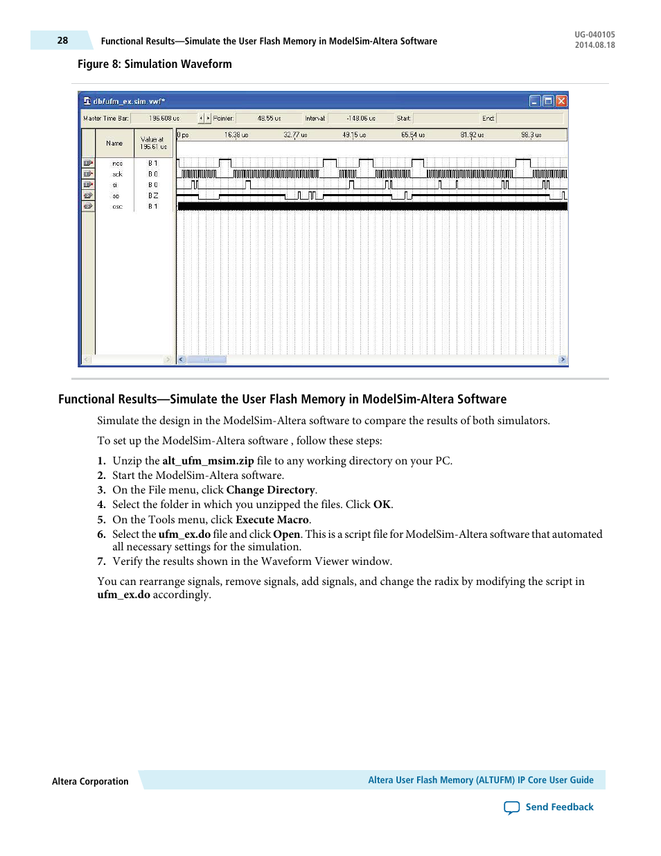 Altera User Flash Memory User Manual | Page 28 / 33