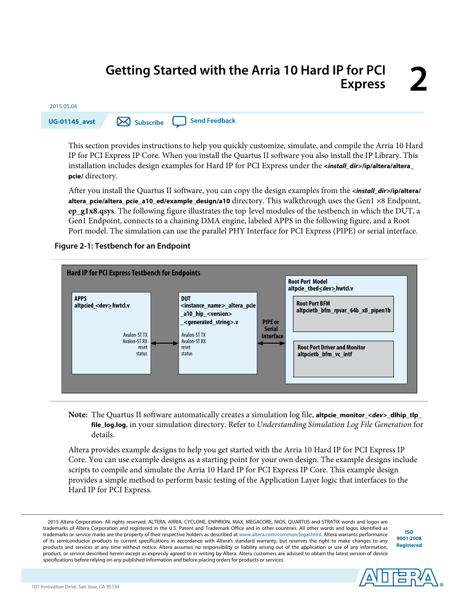 Altera Arria 10 Avalon-ST User Manual | Page 20 / 275