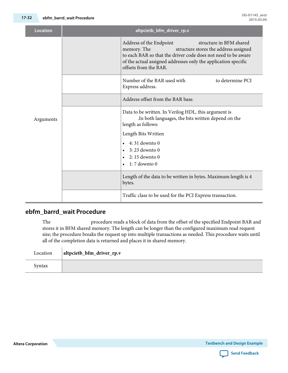 Ebfm_barrd_wait procedure, Ebfm_barrd_wait procedure -32 | Altera Arria 10 Avalon-ST User Manual | Page 232 / 275