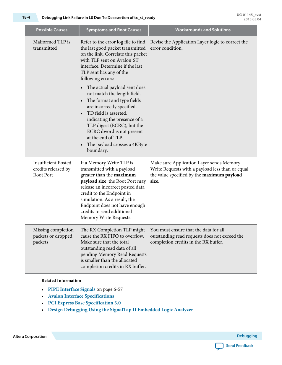 Altera Arria 10 Avalon-ST User Manual | Page 262 / 275