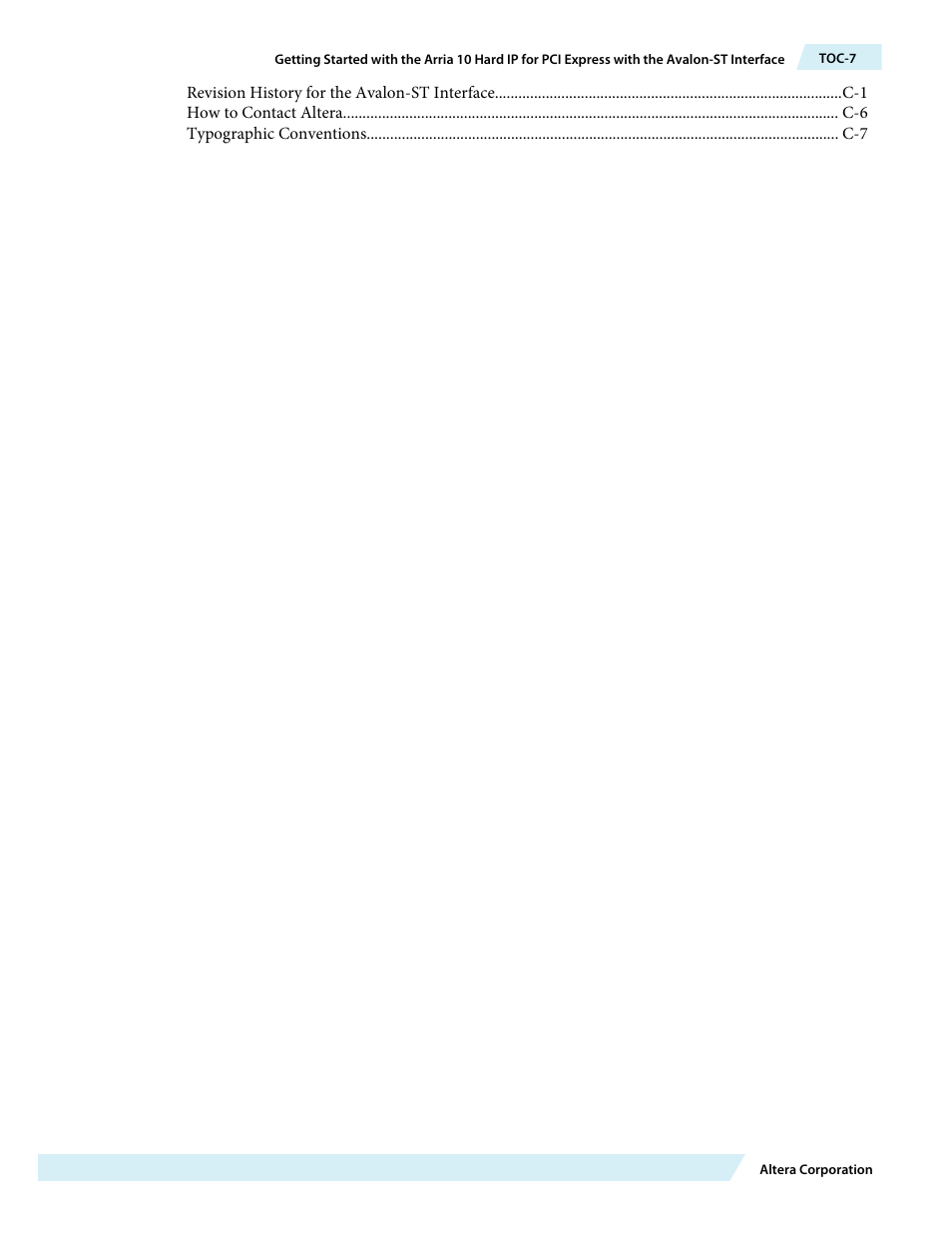 Altera Arria 10 Avalon-ST User Manual | Page 7 / 275