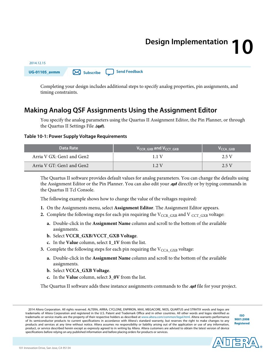 Design implementation | Altera Arria V Avalon-MM User Manual | Page 139 / 166