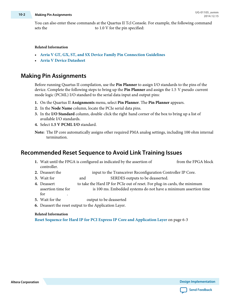 Making pin assignments | Altera Arria V Avalon-MM User Manual | Page 140 / 166