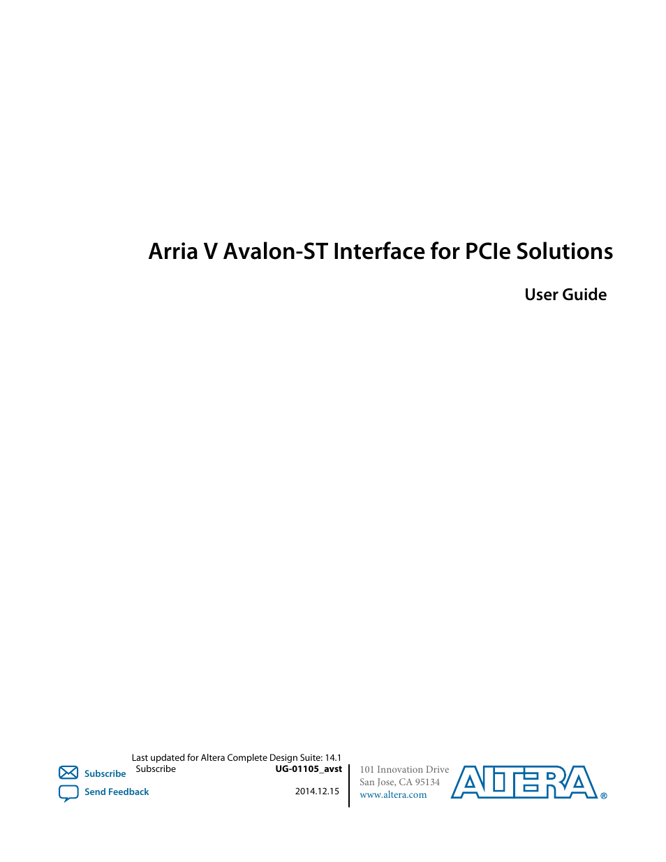 Altera Arria V Avalon-ST User Manual | 248 pages