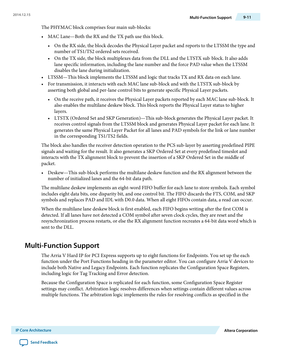 Multi-function support | Altera Arria V Avalon-ST User Manual | Page 144 / 248