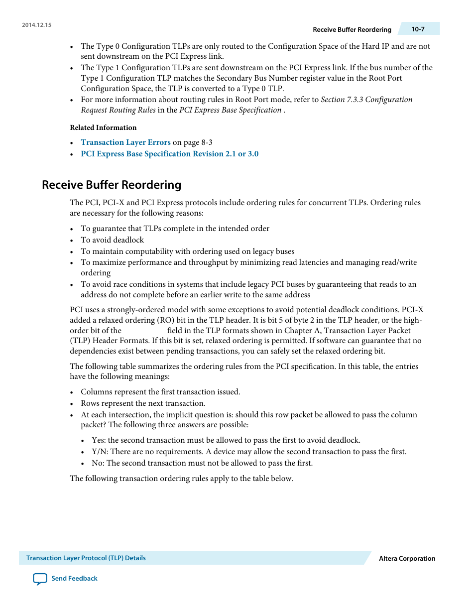 Receive buffer reordering | Altera Arria V Avalon-ST User Manual | Page 152 / 248