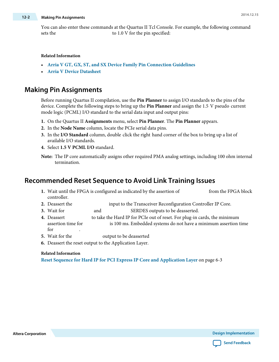 Making pin assignments | Altera Arria V Avalon-ST User Manual | Page 162 / 248