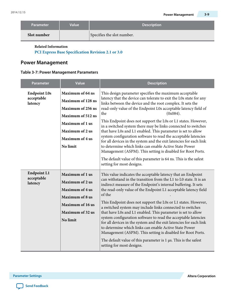 Power management | Altera Arria V Avalon-ST User Manual | Page 32 / 248