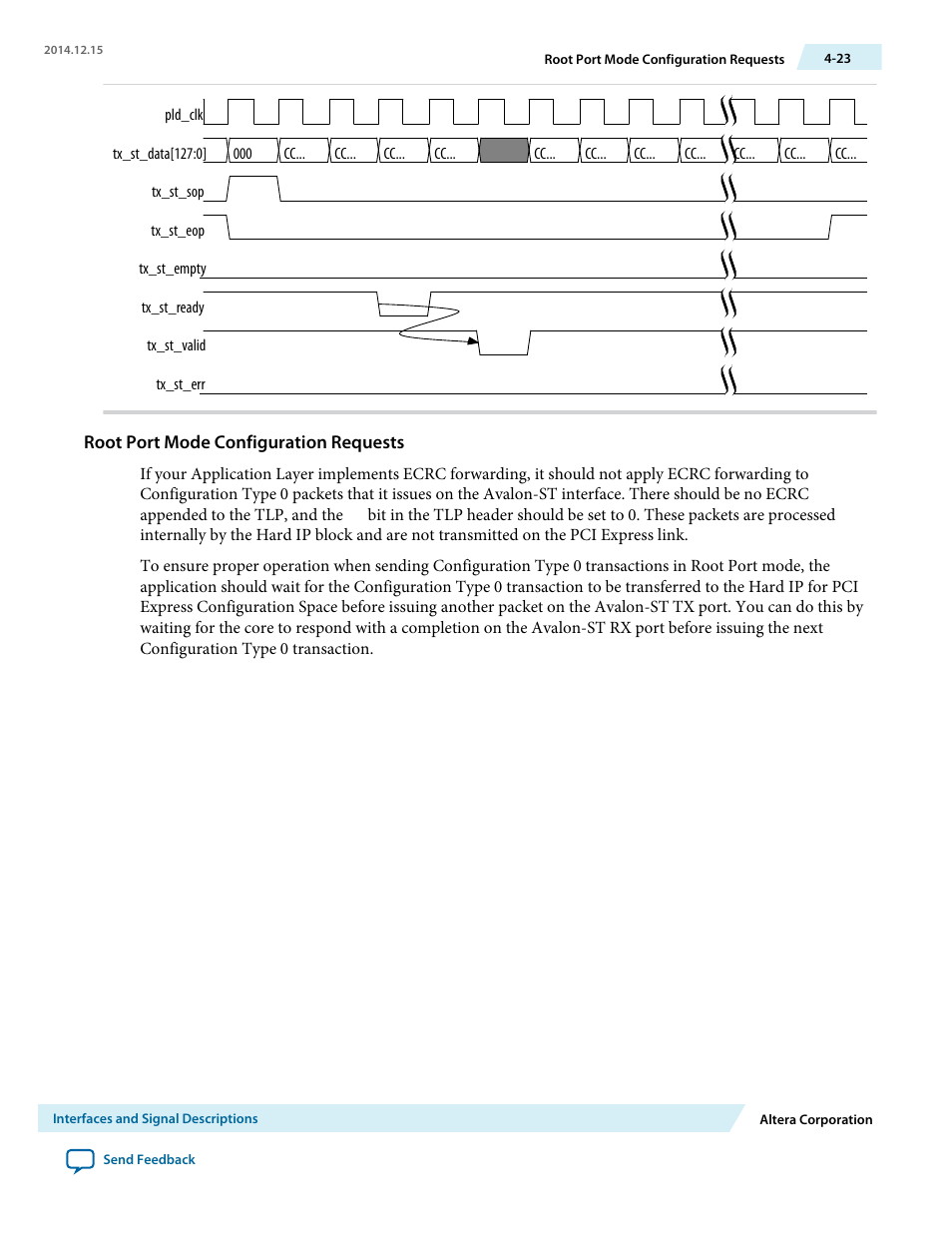 Root port mode configuration requests | Altera Arria V Avalon-ST User Manual | Page 60 / 248