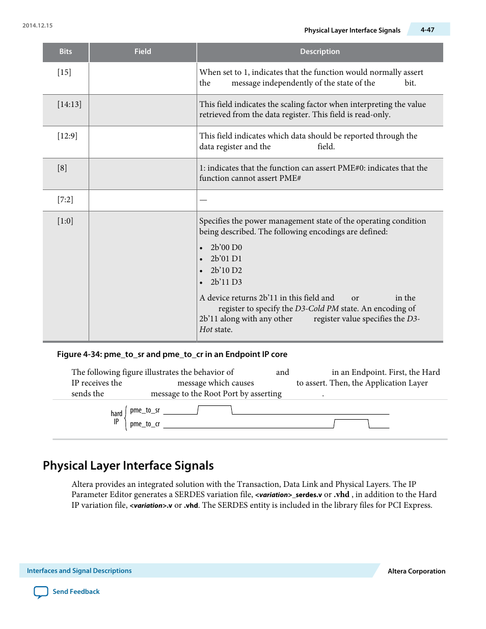 Physical layer interface signals | Altera Arria V Avalon-ST User Manual | Page 84 / 248