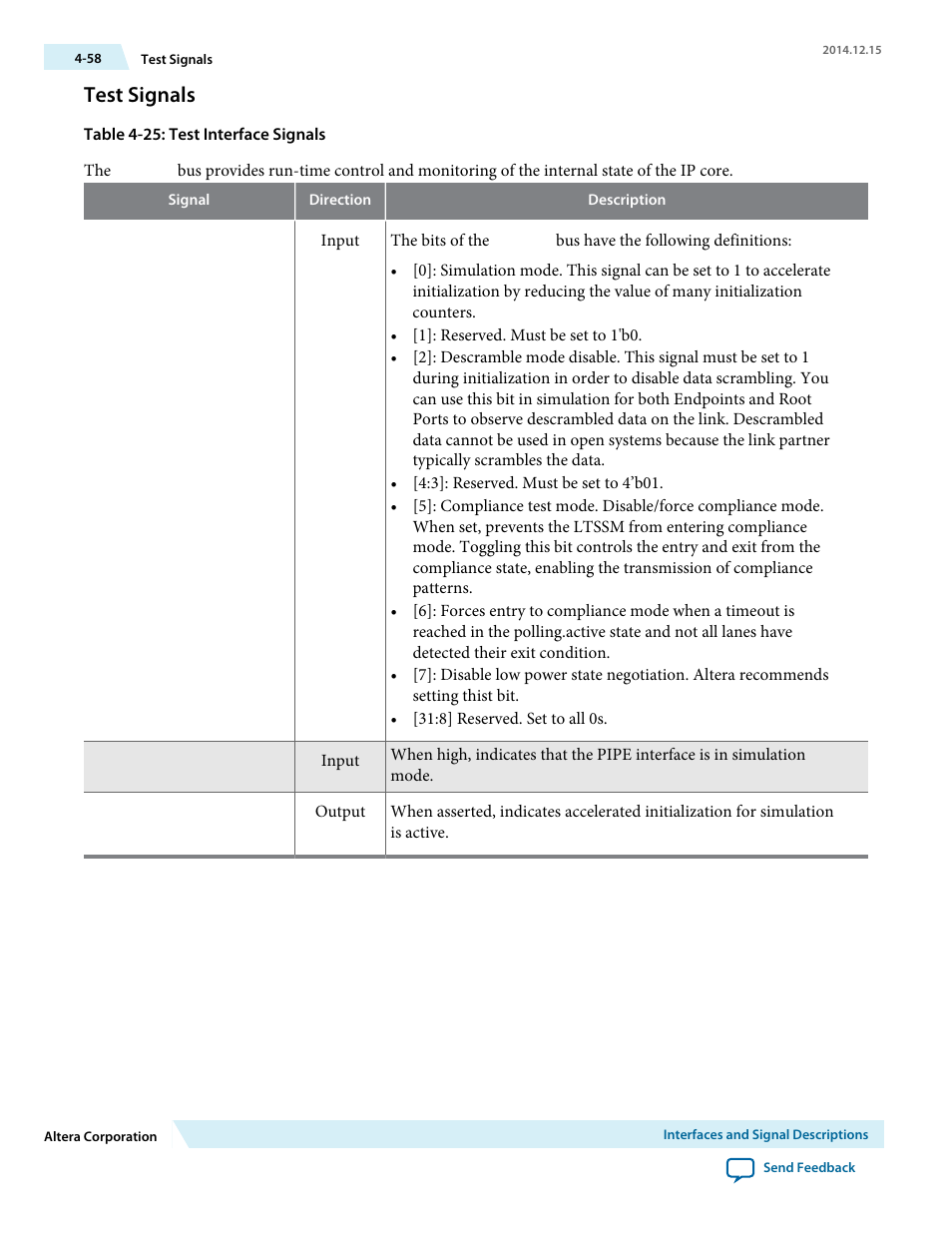 Test signals | Altera Arria V Avalon-ST User Manual | Page 95 / 248