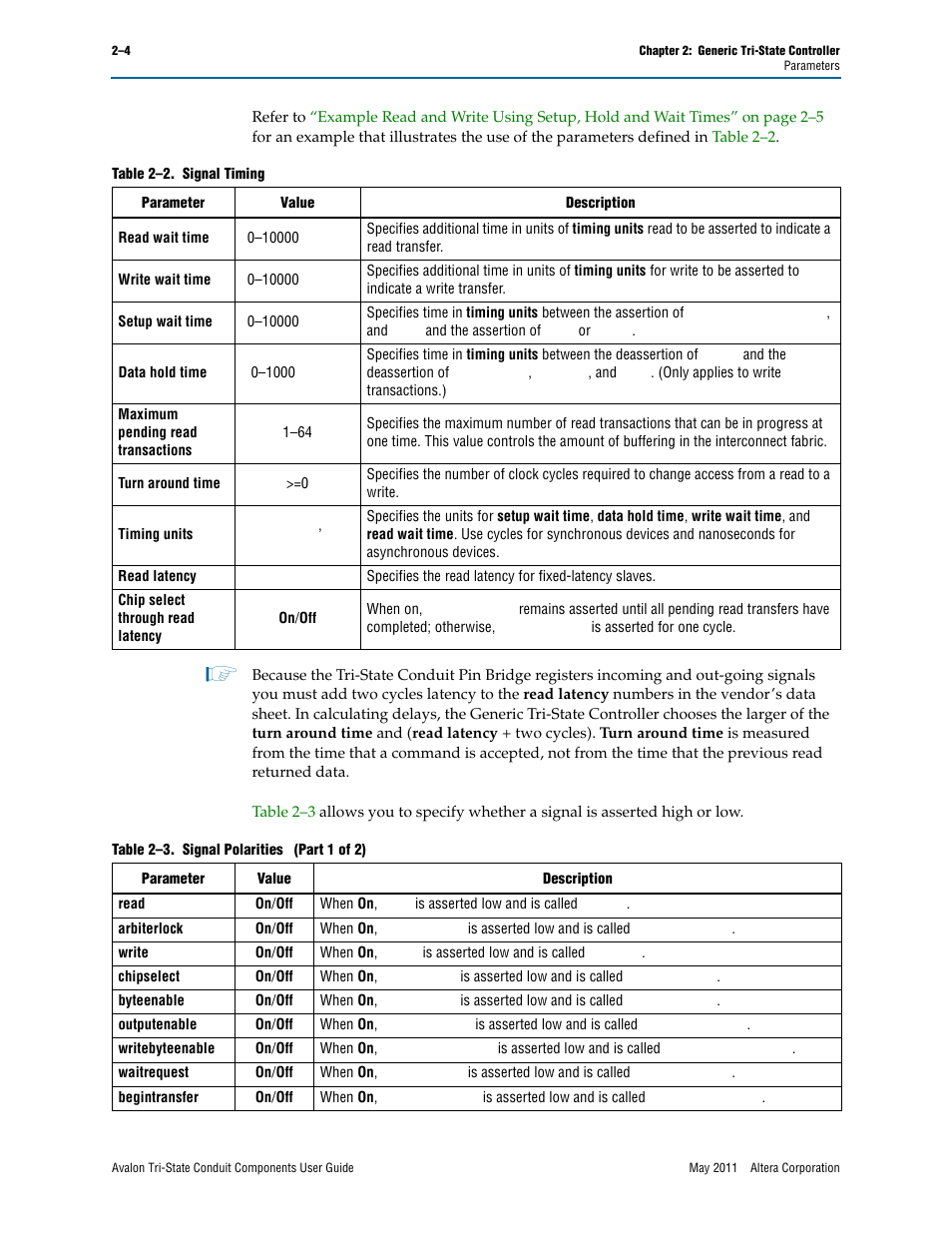 Altera Avalon Tri-State Conduit Components User Manual | Page 10 / 18