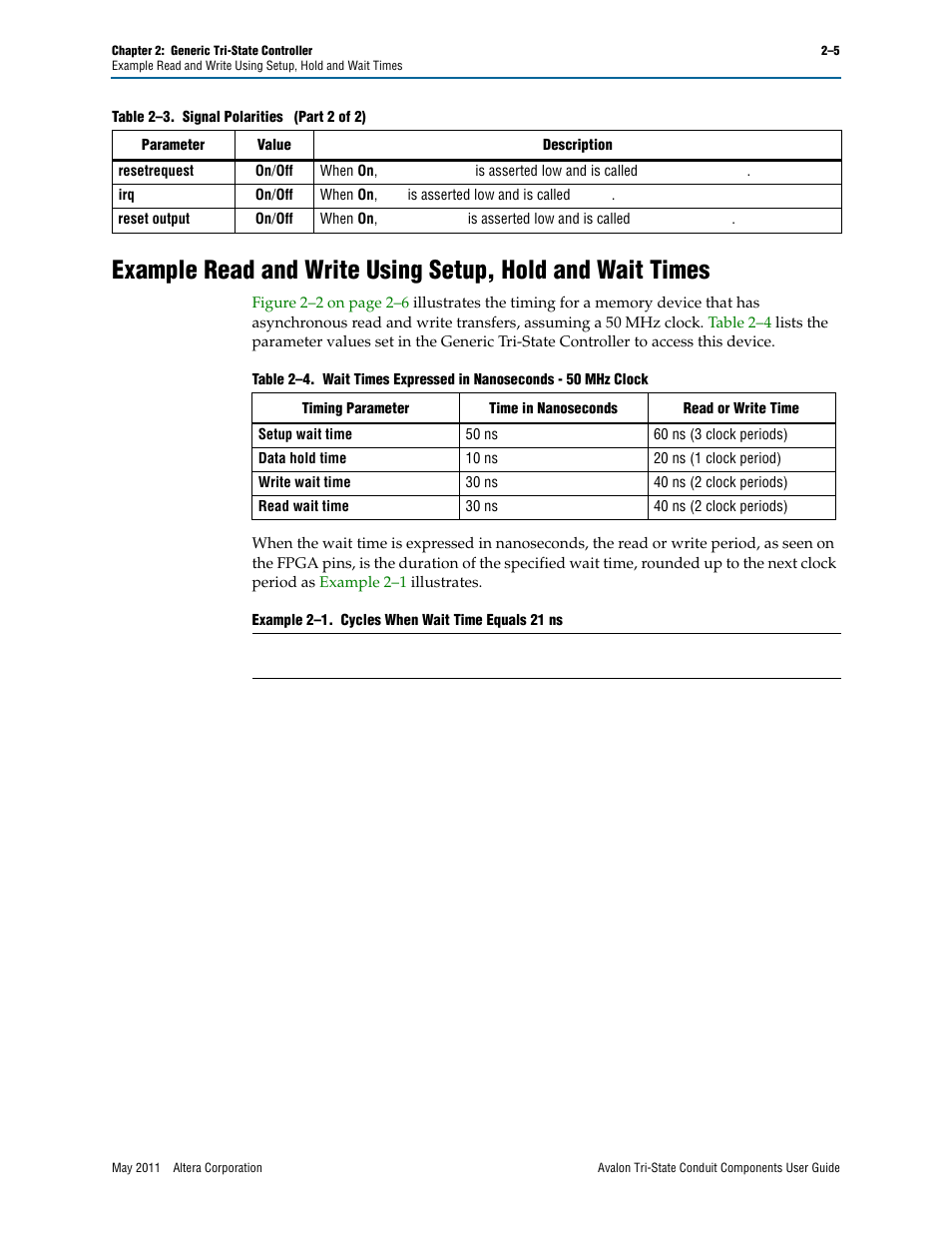 Altera Avalon Tri-State Conduit Components User Manual | Page 11 / 18