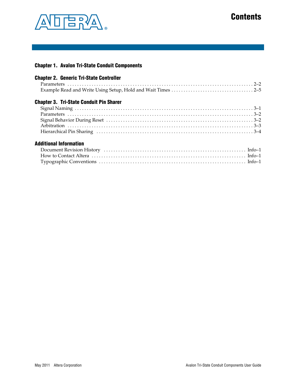 Altera Avalon Tri-State Conduit Components User Manual | Page 3 / 18