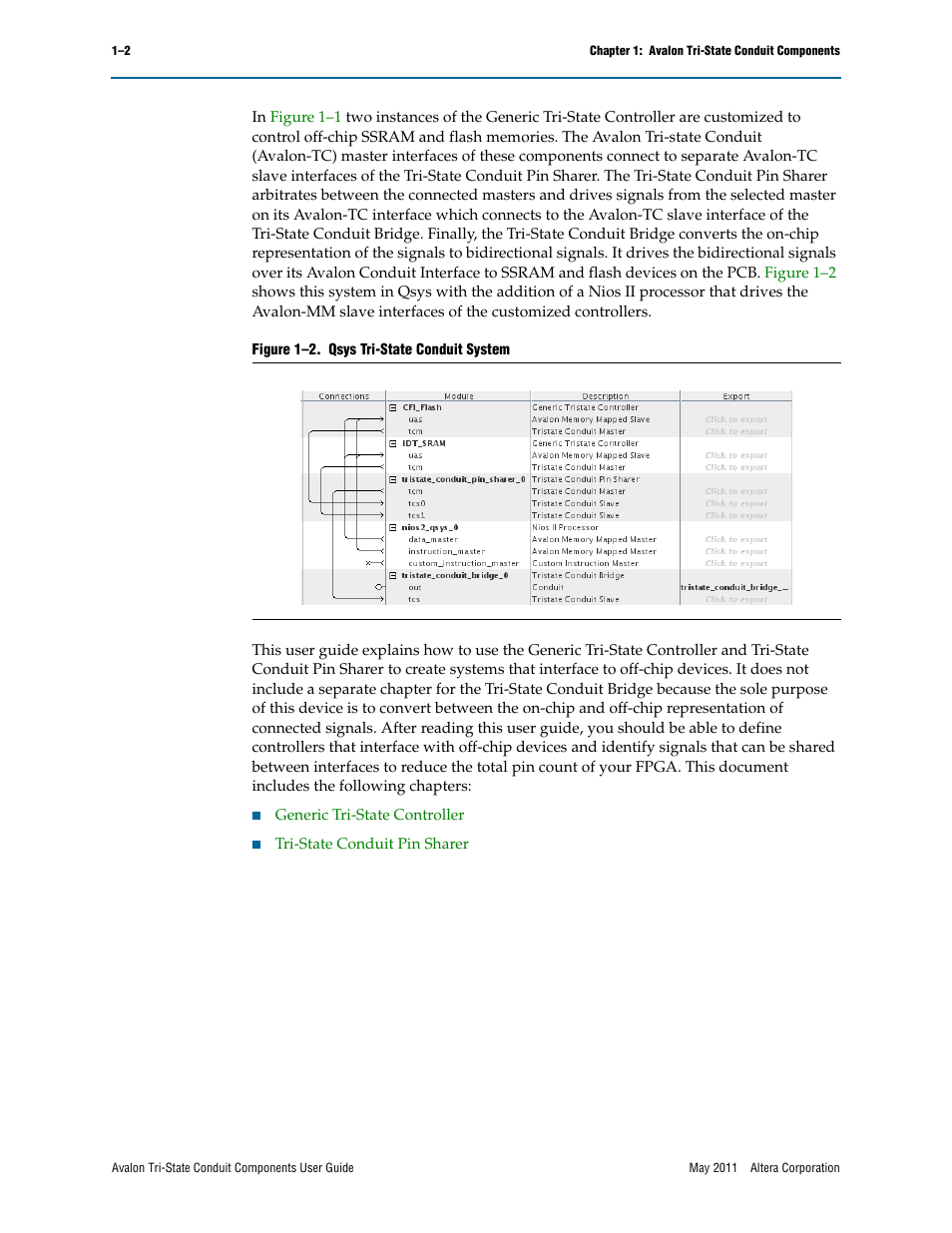 Altera Avalon Tri-State Conduit Components User Manual | Page 6 / 18