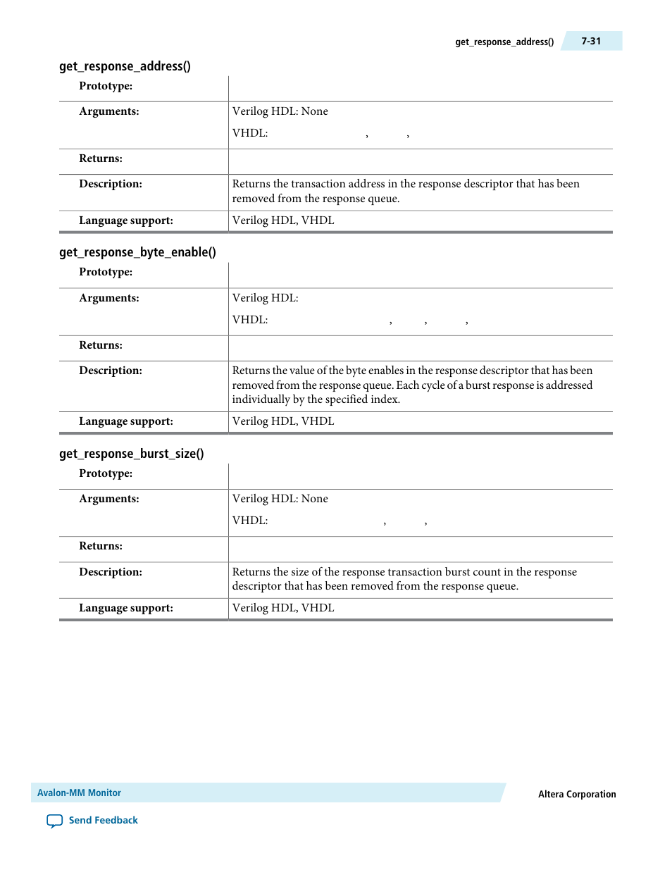 Get_response_address(), Get_response_byte_enable(), Get_response_burst_size() | Altera Avalon Verification IP Suite User Manual | Page 103 / 224