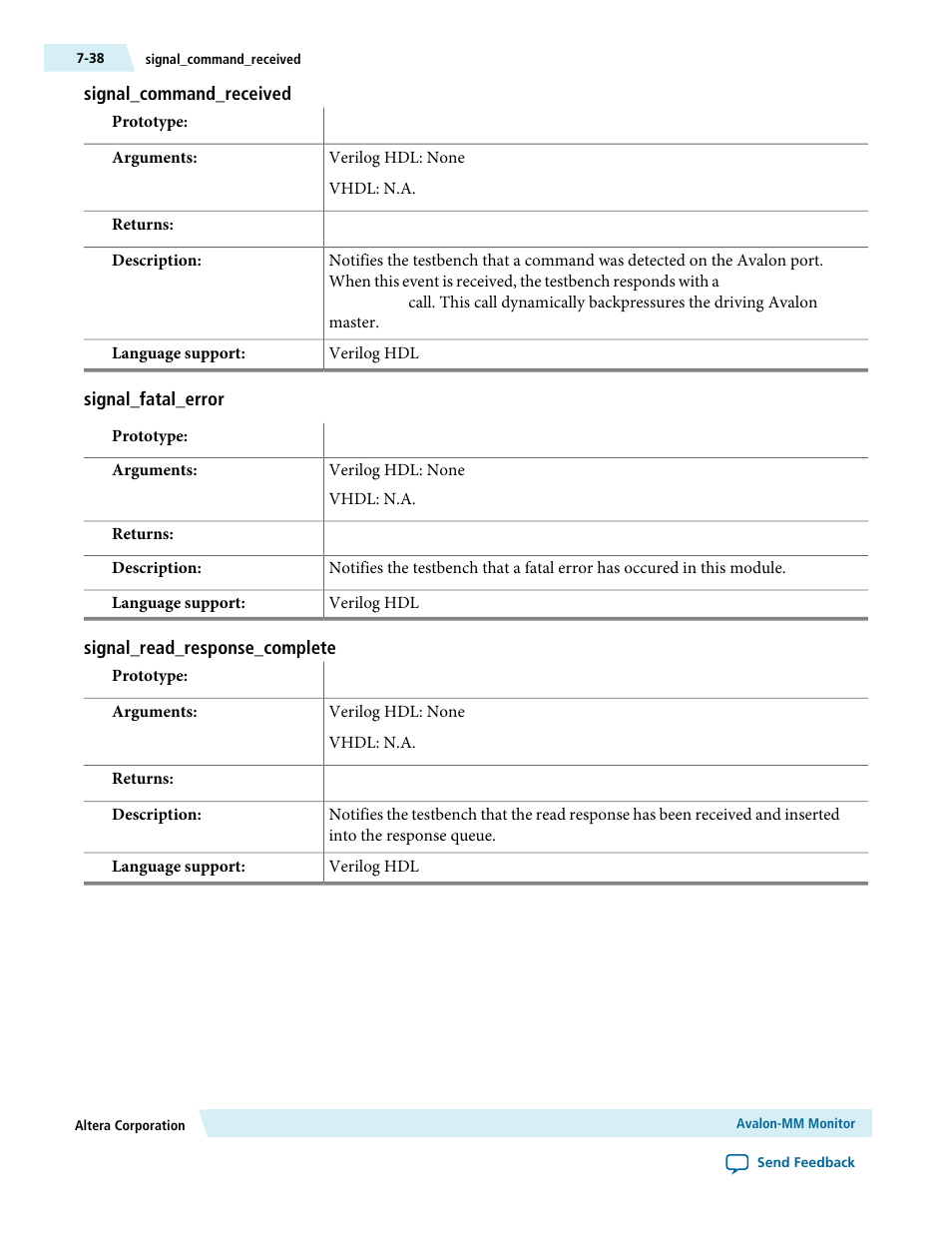 Signal_command_received, Signal_fatal_error, Signal_read_response_complete | Altera Avalon Verification IP Suite User Manual | Page 110 / 224