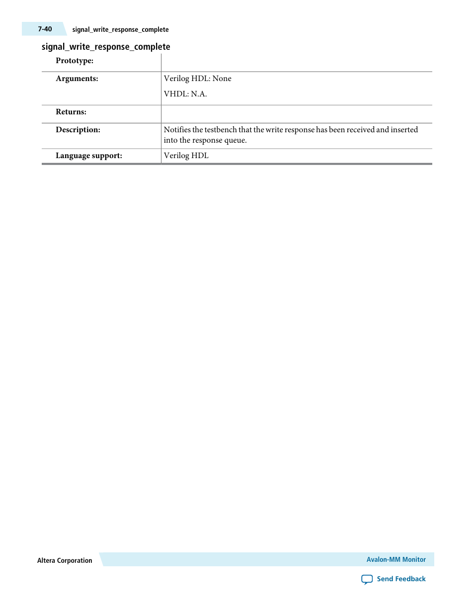Signal_write_response_complete | Altera Avalon Verification IP Suite User Manual | Page 112 / 224