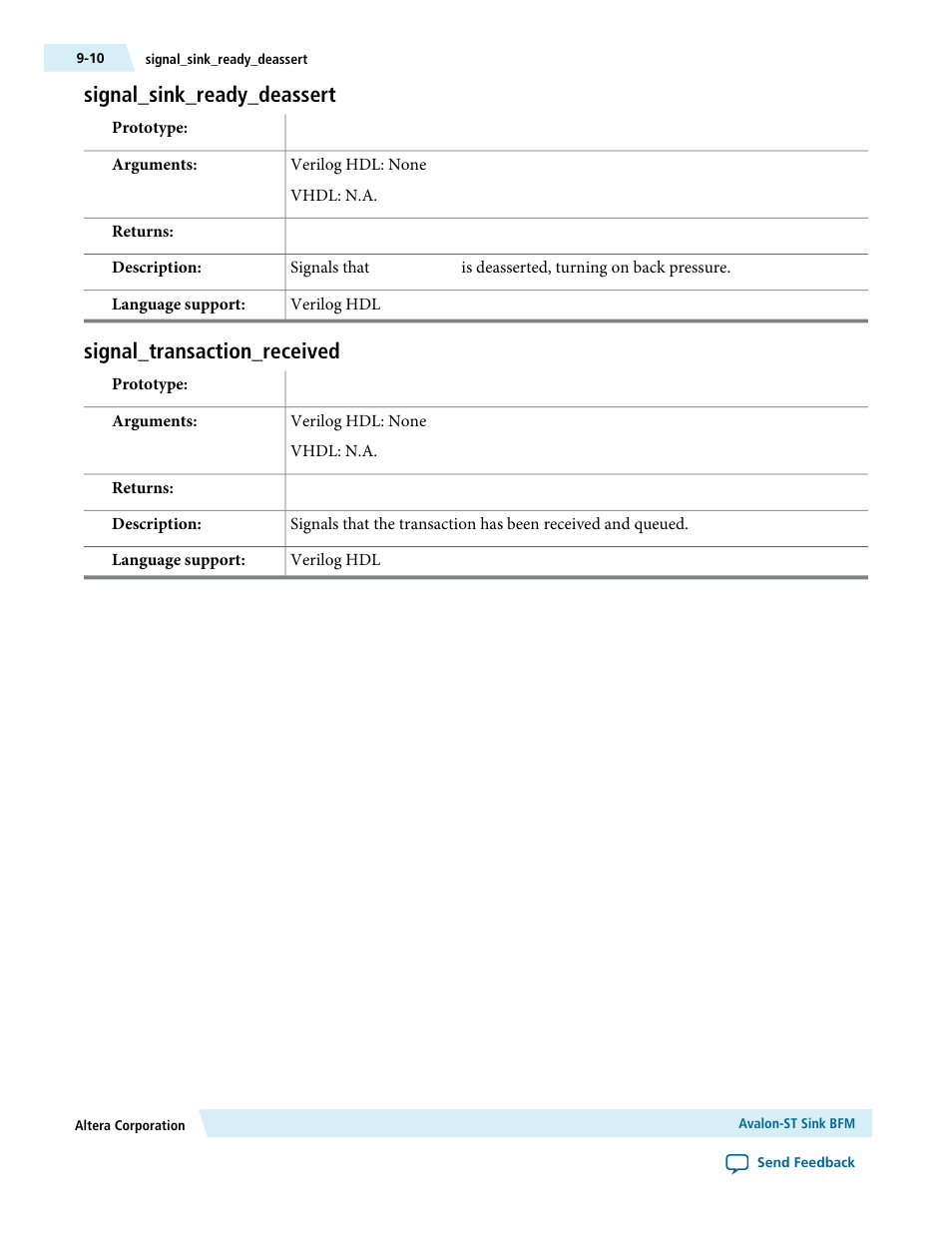 Signal_sink_ready_deassert, Signal_transaction_received, Signal_sink_ready_deassert -10 | Signal_transaction_received -10 | Altera Avalon Verification IP Suite User Manual | Page 136 / 224