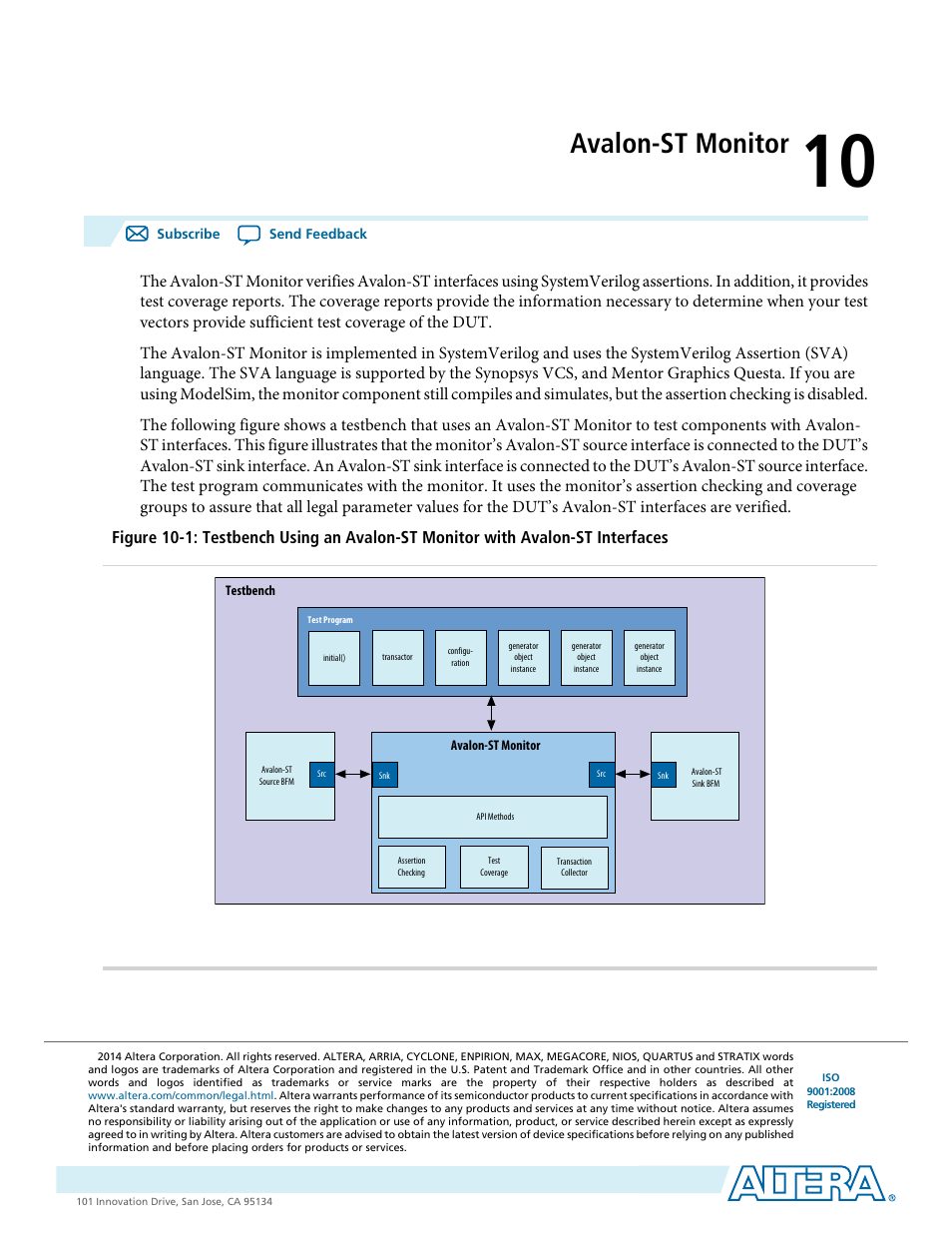 Avalon-st monitor, Avalon-st monitor -1 | Altera Avalon Verification IP Suite User Manual | Page 137 / 224