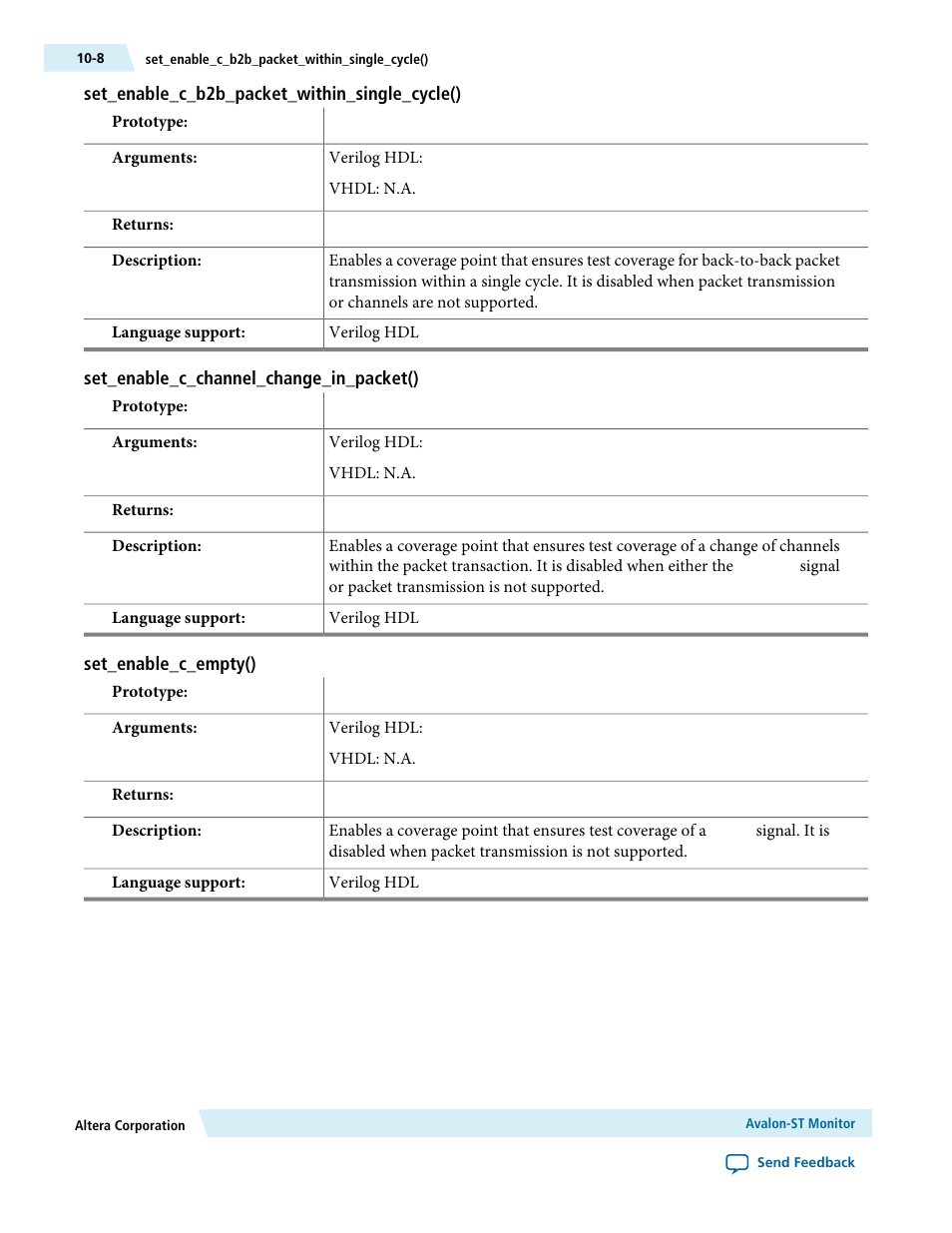 Set_enable_c_b2b_packet_within_single_cycle(), Set_enable_c_channel_change_in_packet(), Set_enable_c_empty() | Altera Avalon Verification IP Suite User Manual | Page 144 / 224