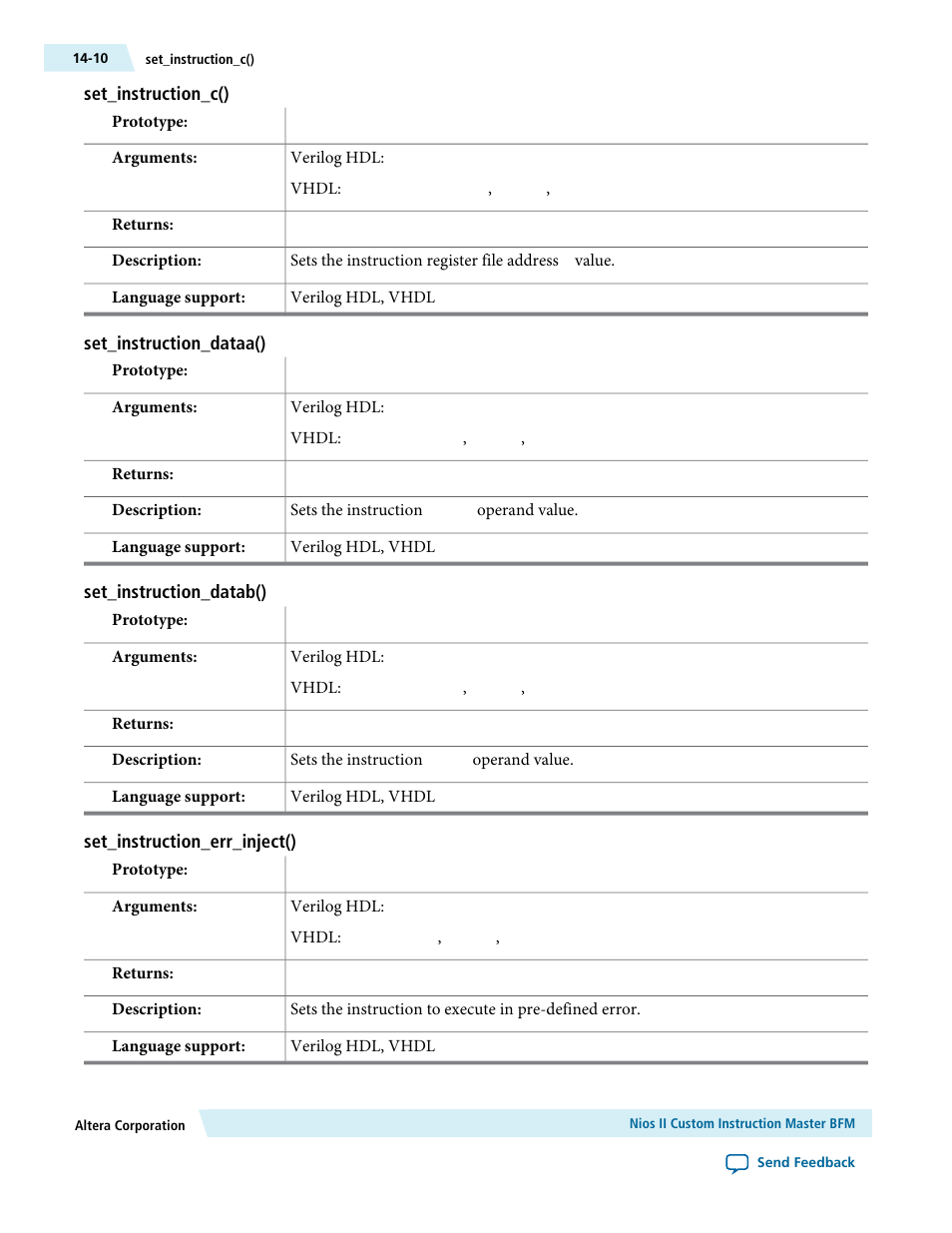 Set_instruction_c(), Set_instruction_dataa(), Set_instruction_datab() | Set_instruction_err_inject() | Altera Avalon Verification IP Suite User Manual | Page 185 / 224