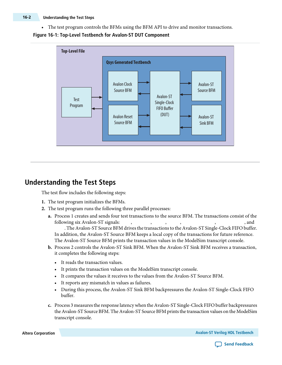 Understanding the test steps, Understanding the test steps -2 | Altera Avalon Verification IP Suite User Manual | Page 205 / 224