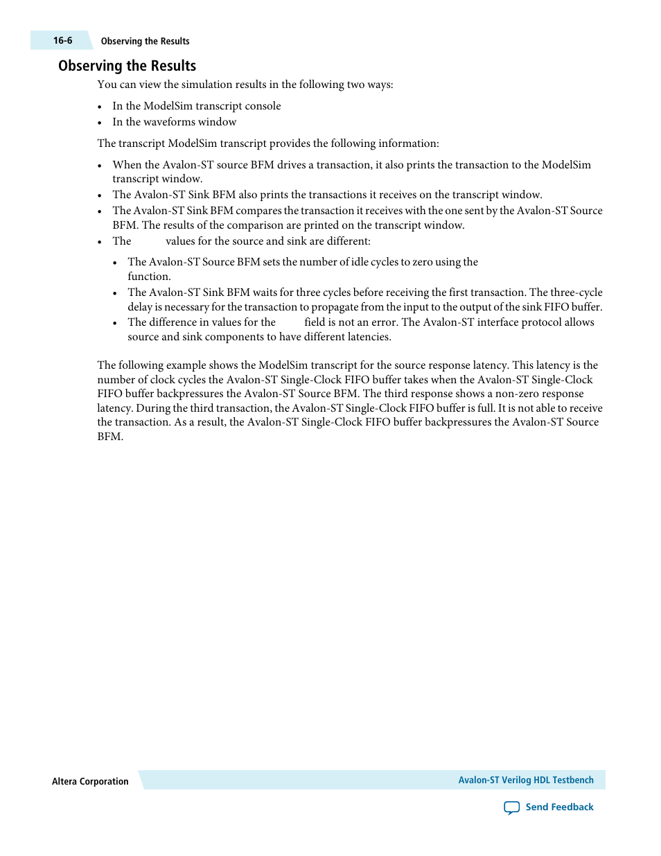 Observing the results, Observing the results -6 | Altera Avalon Verification IP Suite User Manual | Page 209 / 224